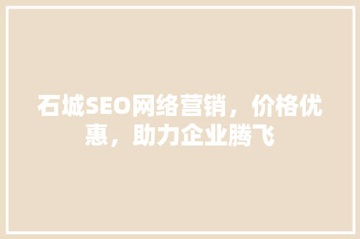 石城SEO网络营销，价格优惠，助力企业腾飞
