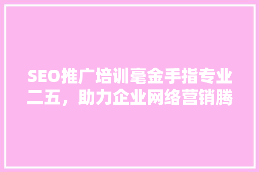 SEO推广培训毫金手指专业二五，助力企业网络营销腾飞