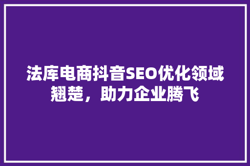 法库电商抖音SEO优化领域翘楚，助力企业腾飞