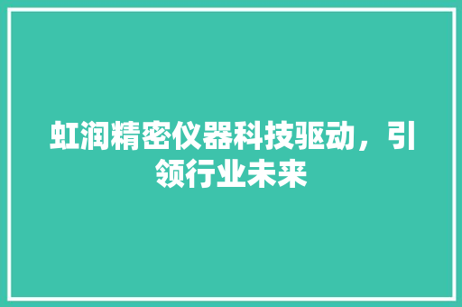 虹润精密仪器科技驱动，引领行业未来