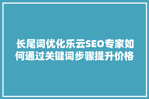 长尾词优化乐云SEO专家如何通过关键词步骤提升价格竞争力