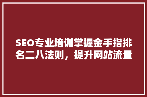 SEO专业培训掌握金手指排名二八法则，提升网站流量与转化率