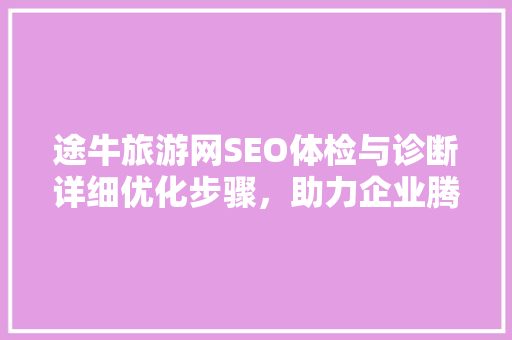 途牛旅游网SEO体检与诊断详细优化步骤，助力企业腾飞