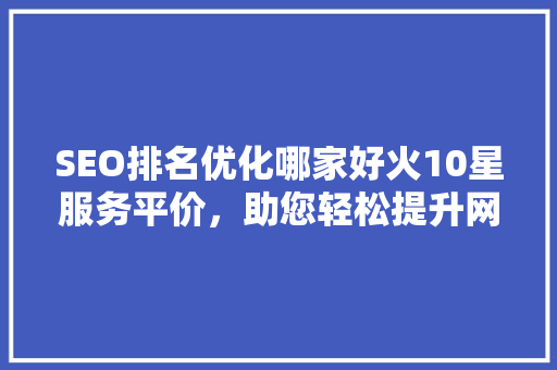 SEO排名优化哪家好火10星服务平价，助您轻松提升网站流量