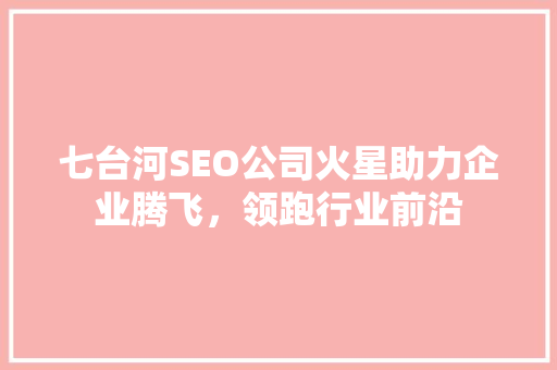 七台河SEO公司火星助力企业腾飞，领跑行业前沿