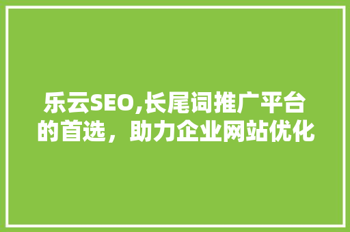 乐云SEO,长尾词推广平台的首选，助力企业网站优化升级