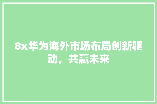 8x华为海外市场布局创新驱动，共赢未来
