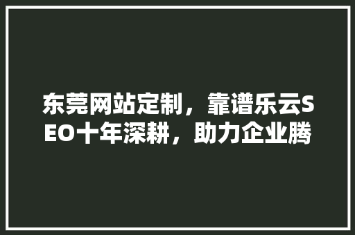 东莞网站定制，靠谱乐云SEO十年深耕，助力企业腾飞