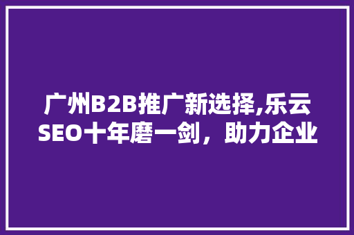 广州B2B推广新选择,乐云SEO十年磨一剑，助力企业腾飞