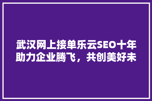 武汉网上接单乐云SEO十年助力企业腾飞，共创美好未来