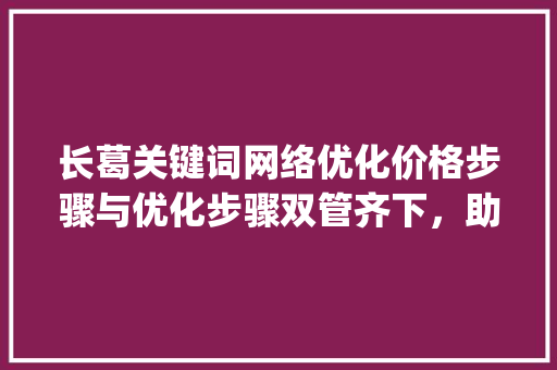 长葛关键词网络优化价格步骤与优化步骤双管齐下，助力企业提升网络竞争力_长葛关键词网络优化价格