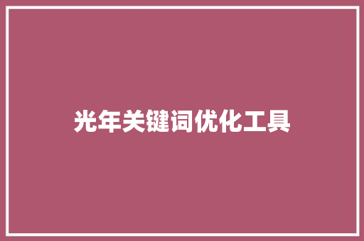 光年关键词优化工具