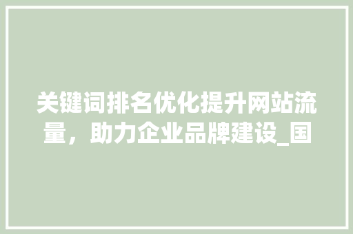 关键词排名优化提升网站流量，助力企业品牌建设_国内关键词排名优化