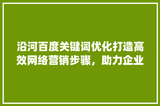 沿河百度关键词优化打造高效网络营销步骤，助力企业腾飞_沿河百度关键词优化