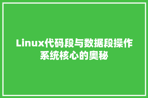 Linux代码段与数据段操作系统核心的奥秘