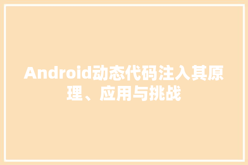 Android动态代码注入其原理、应用与挑战