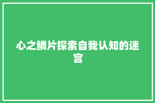 心之鳞片探索自我认知的迷宫